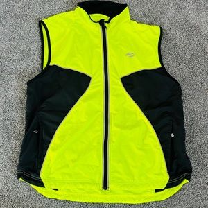 Men's Black and Yellow Athletic Vest